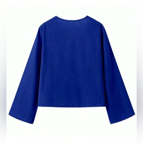 New flared sleeves blouse t-shirt - Picture 5 of 7